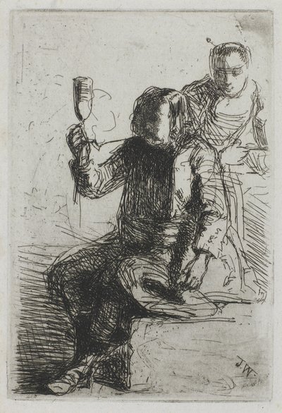 The Dutchman holding a glass by James Abbott McNeill Whistler
